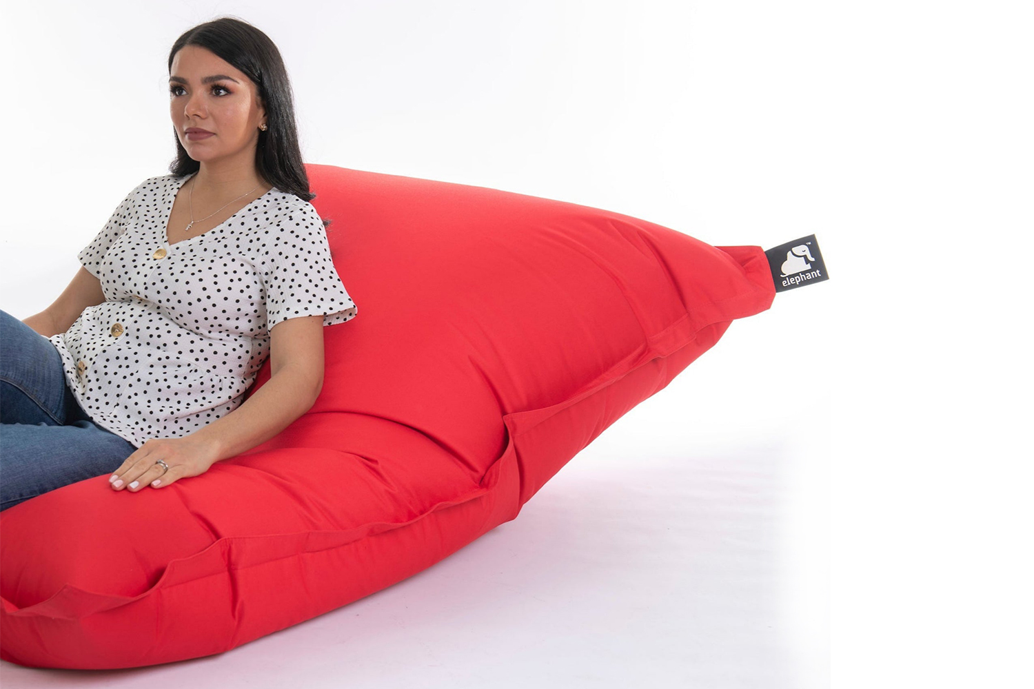 Elephant Jumbo Classic Nylon Bean Bag | Vibrant Red