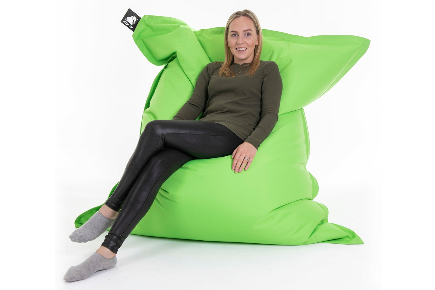 Elephant Jumbo Classic Nylon Bean Bag | Zingy Lime