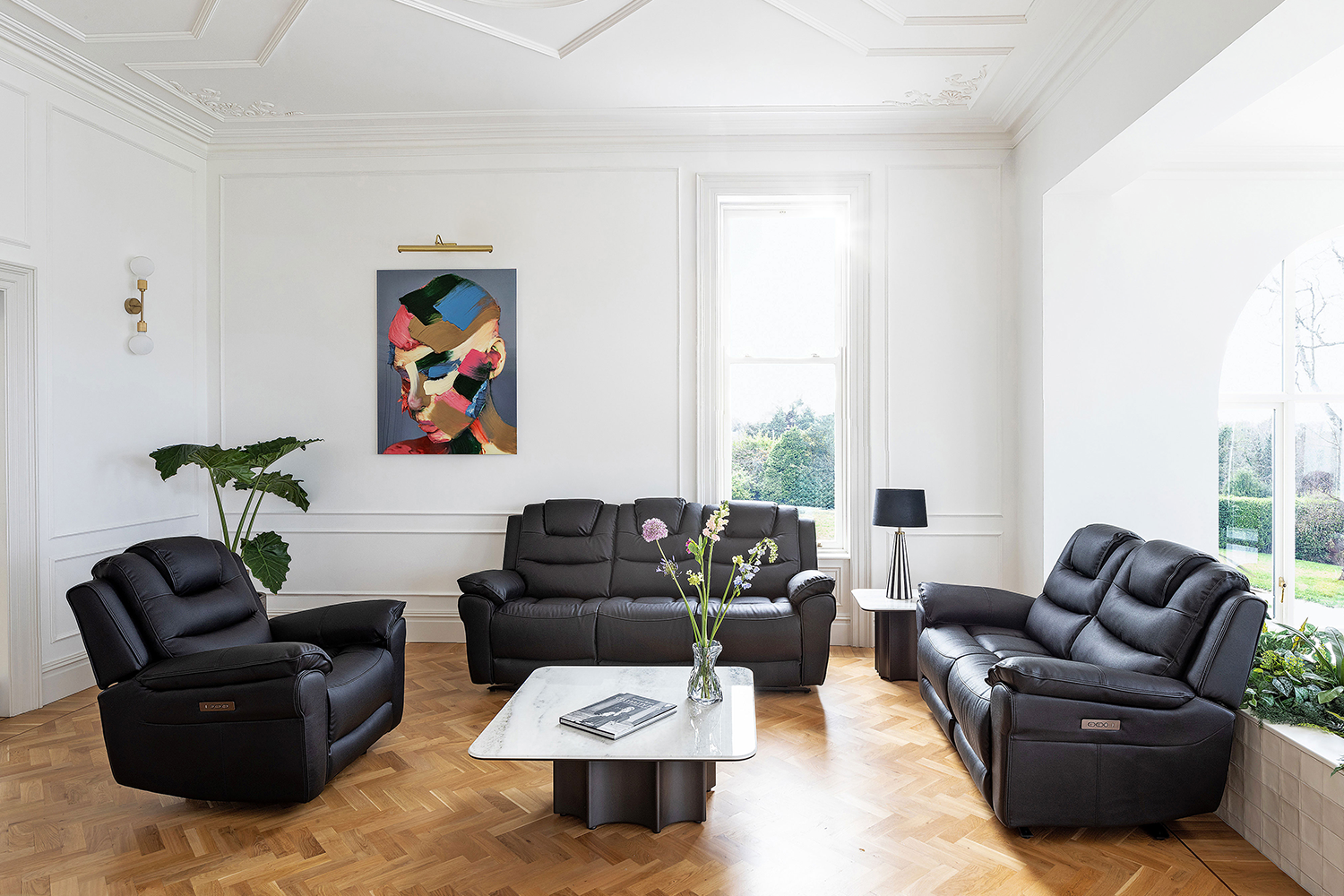 Emily Armchair | Power Recliner | Fabric | Black