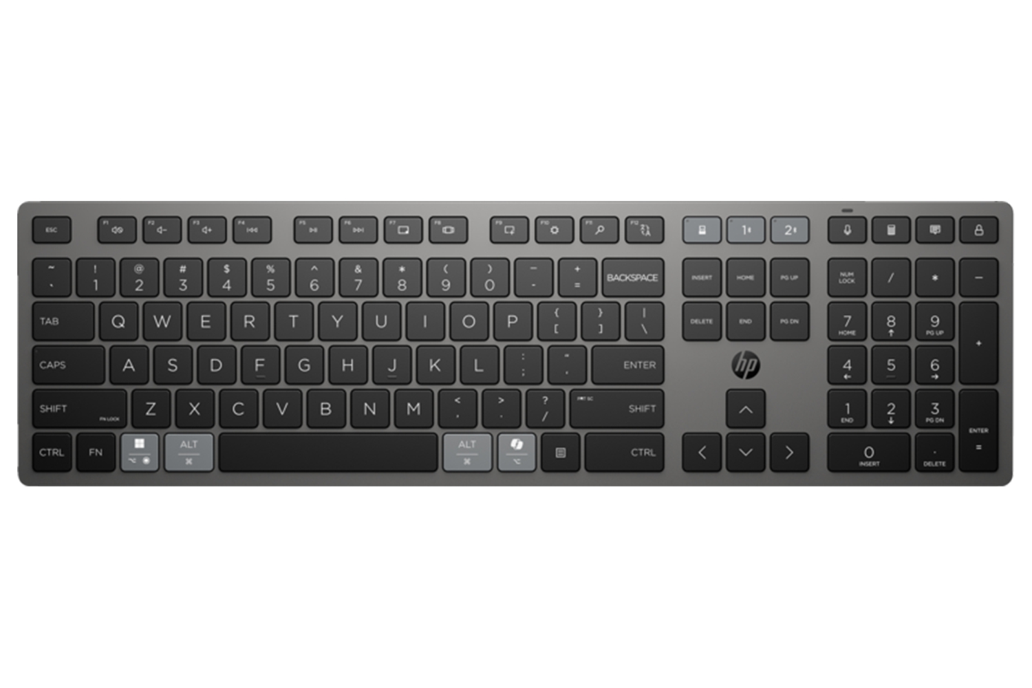 HP 720 Multi-Device Rechargeable Wireless Keyboard | Nightfall Black