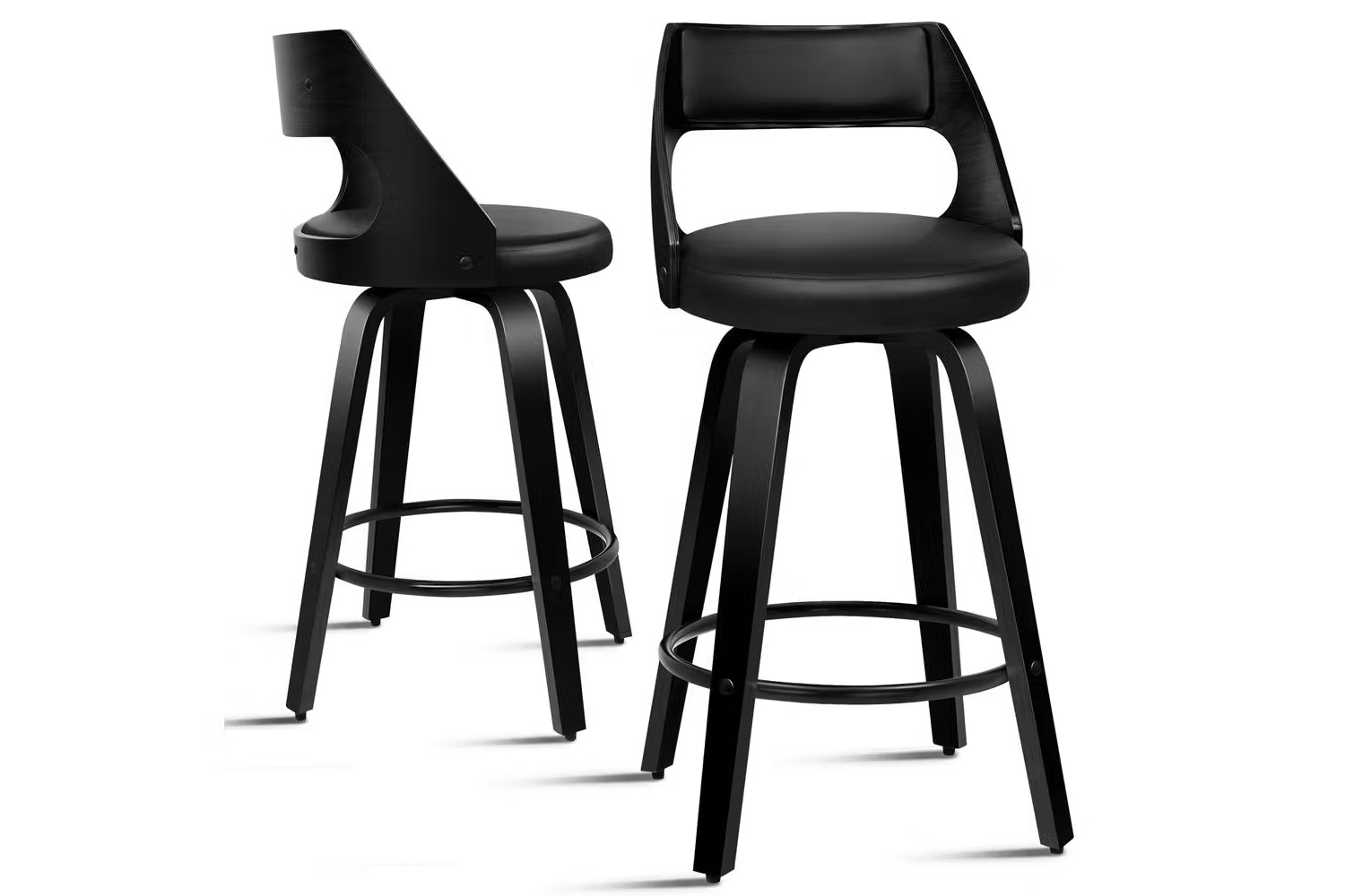 Alfordson Bar Stool | Swivel | Black | Set of 2