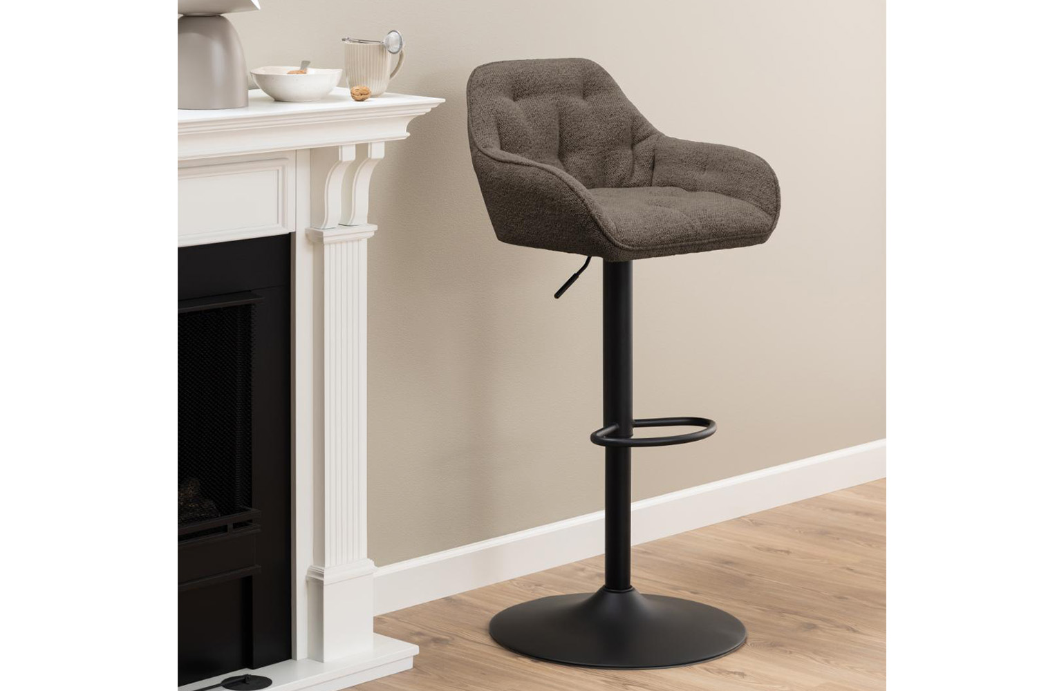 Brooke Counter Stool | Fabric | Taupe