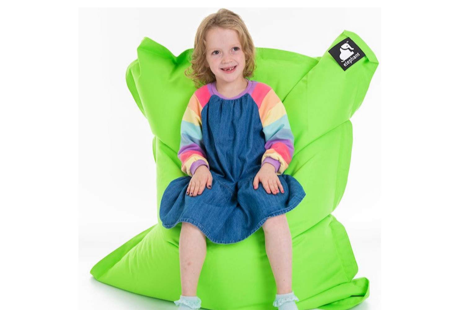 Elephant Junior Classic Nylon Bean Bag | Zingy Lime