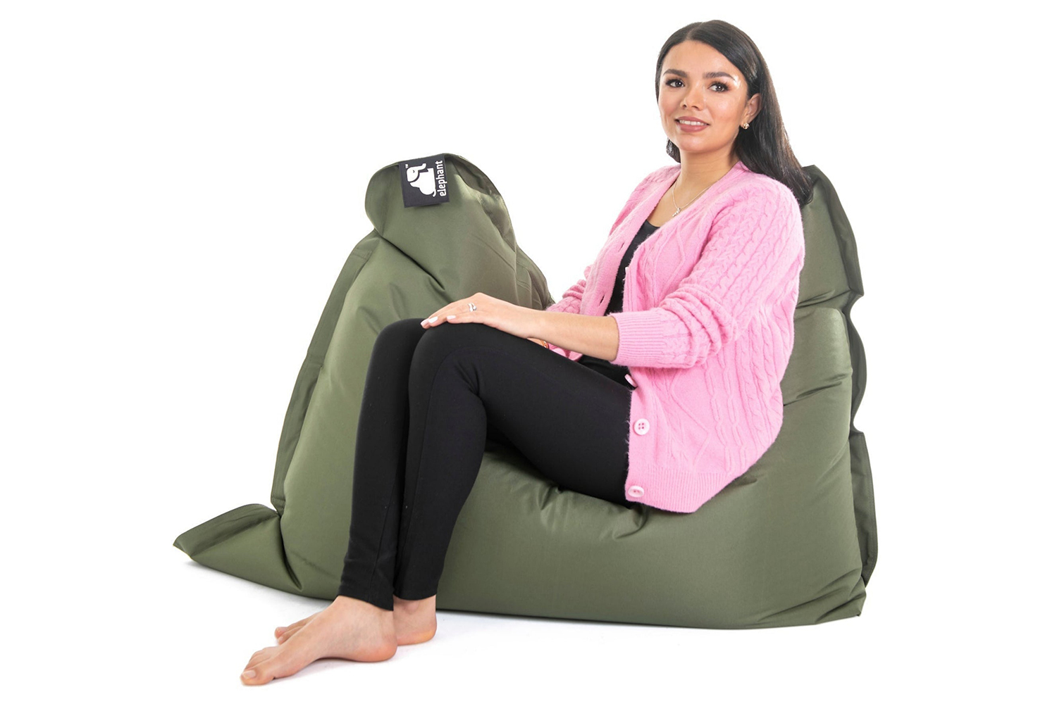 Elephant Junior Classic Nylon Bean Bag | Khaki Green