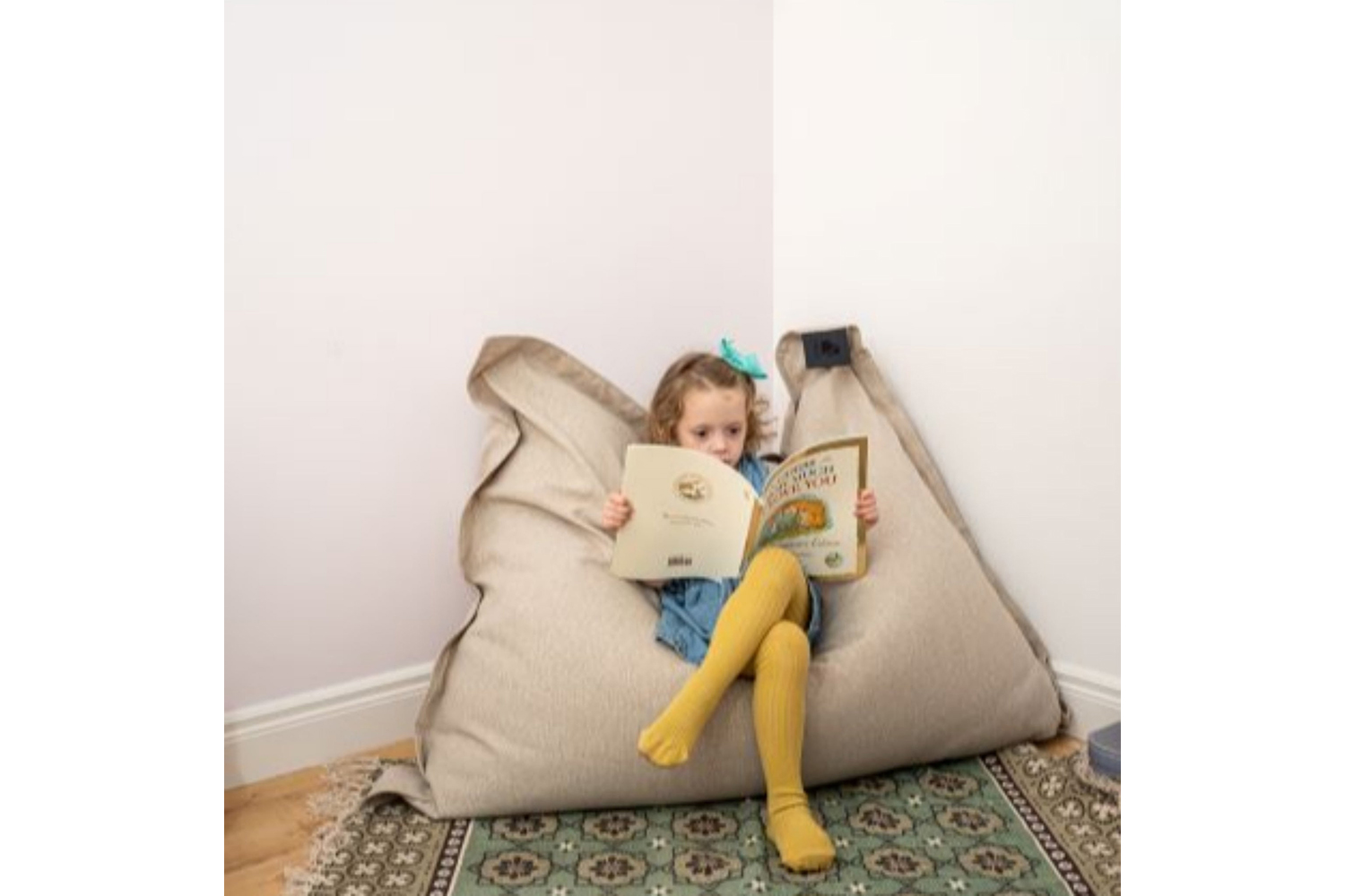 Elephant Junior Fabric Bean Bag | Cream