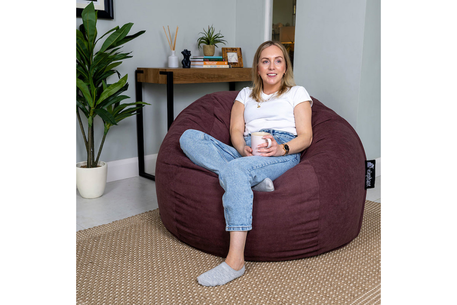 Elephant Kumo Bean Bags | Burgundy