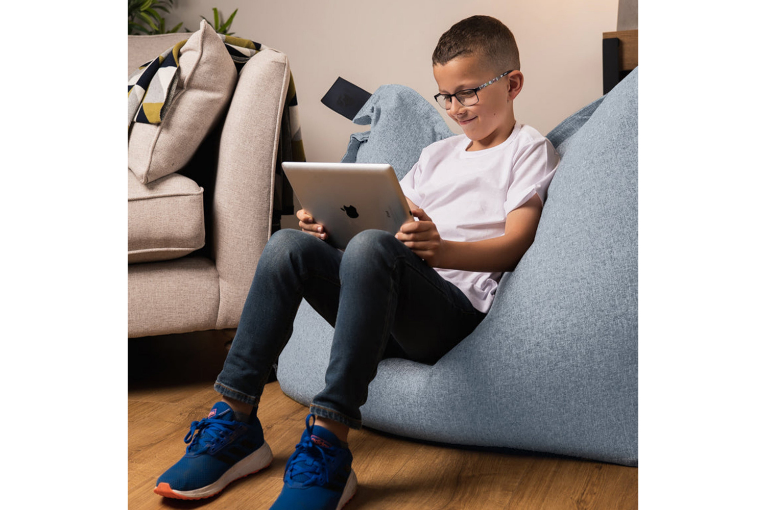 Elephant Junior Fabric Bean Bag | Grey