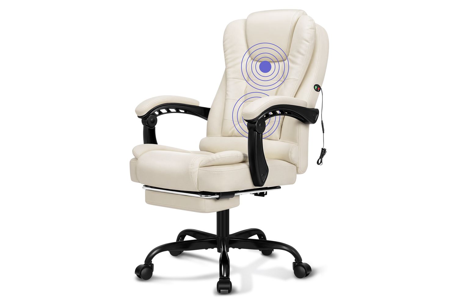 Elfordson Comfy Executive Office Chair | Cream