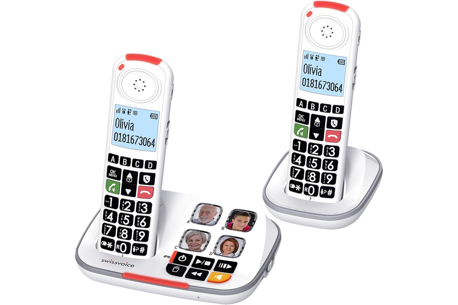 Swissvoice Twin Big Button Cordless Phone | White | ATL1424010
