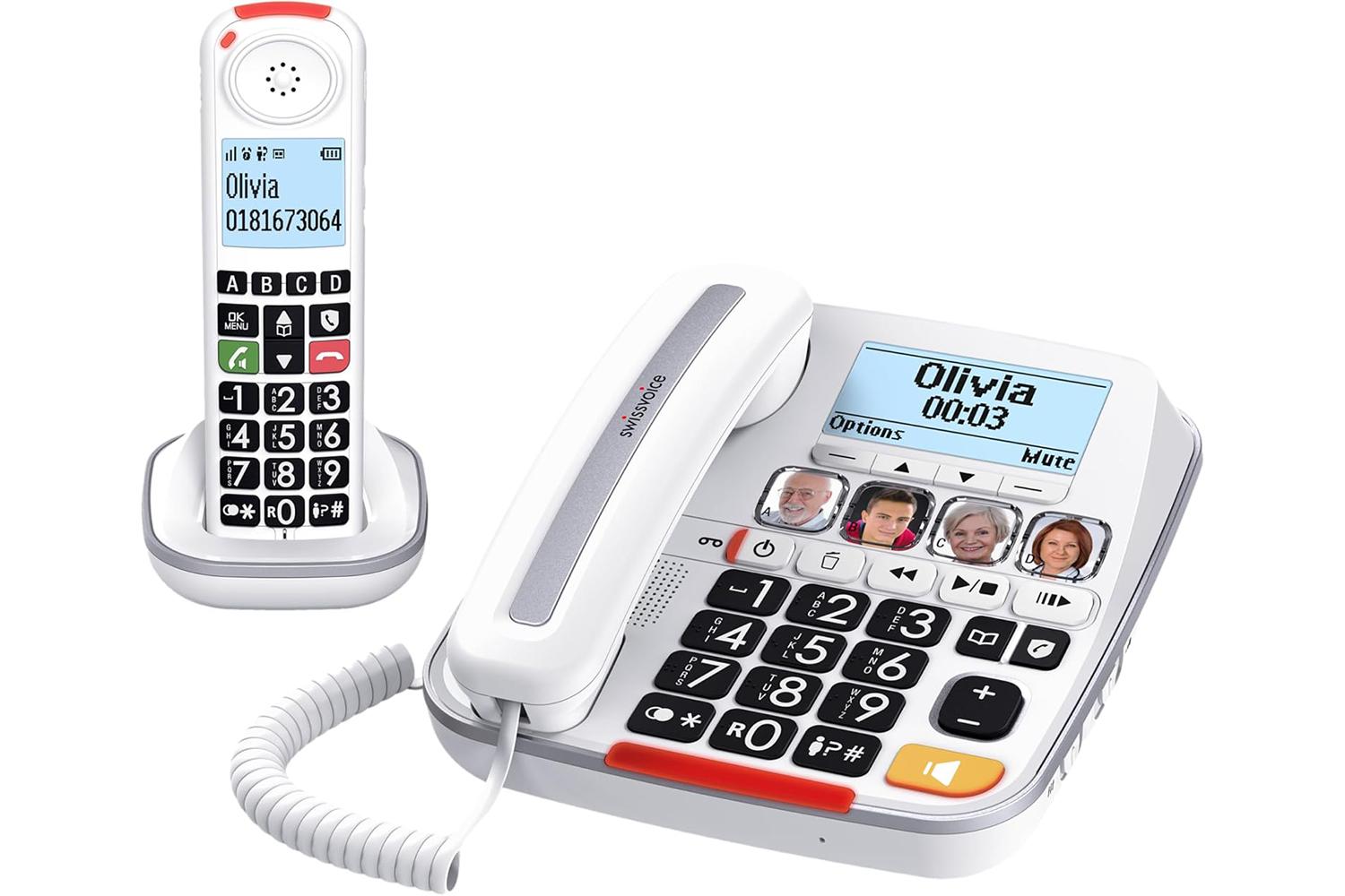 Swissvoice Combo Big Button Corded & Cordless Phone | White | ATL1424034