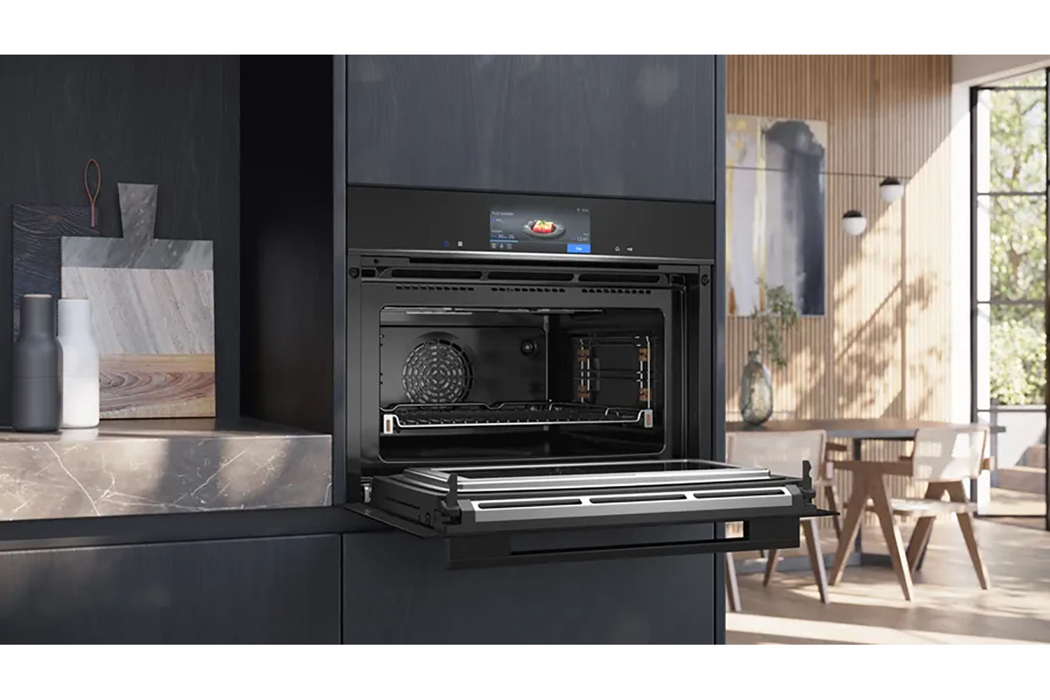 Siemens IQ700  Built-in Compact Oven with Microwave | CM778GNB1B