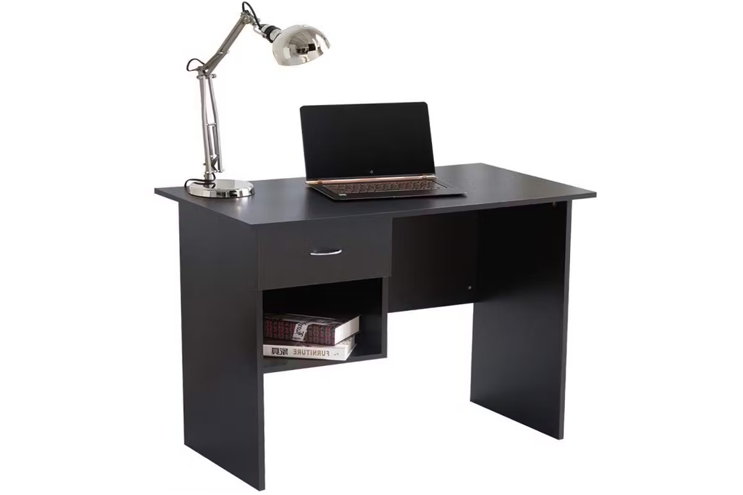 Raygar Computer Desk | Drawer | Black