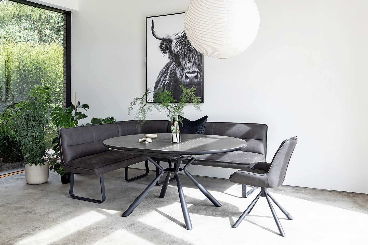 Bas Corner Bench | Grey