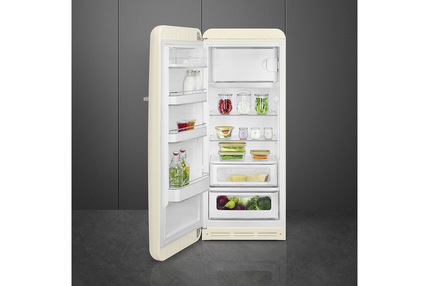 Smeg 50's Style Freestanding Fridge Freezer | FAB28LCR6UK | Cream