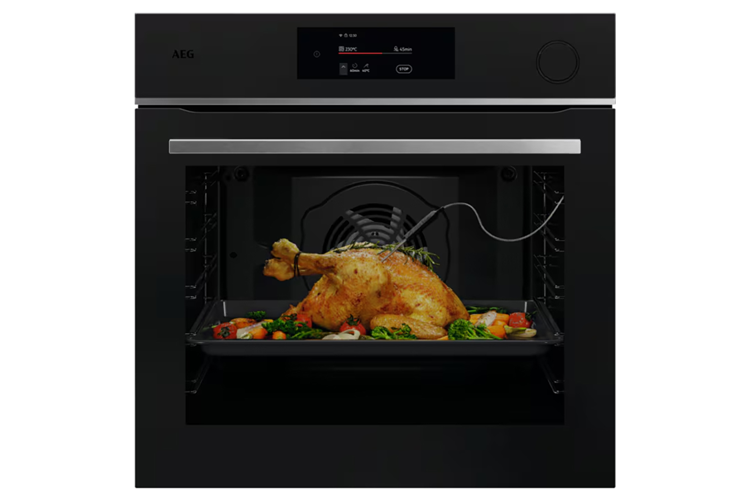 AEG 7000 MealAssist Built-in Pyrolytic Single Oven | TR7PB731ST | Matt Black