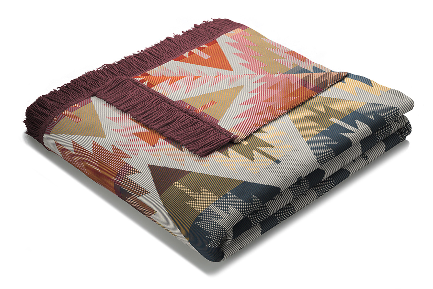 Ikat Diamond Blanket | Multicolour | 140 x 180 cm