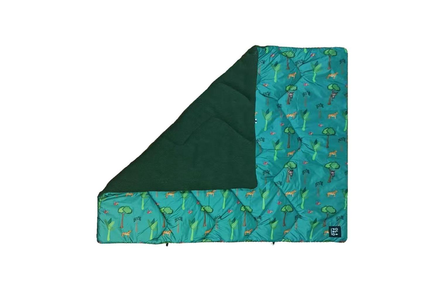 The Original Insulated Kids Blanko- Rainforest Rascals | Kids' Camping Blanket | Weather-resistant