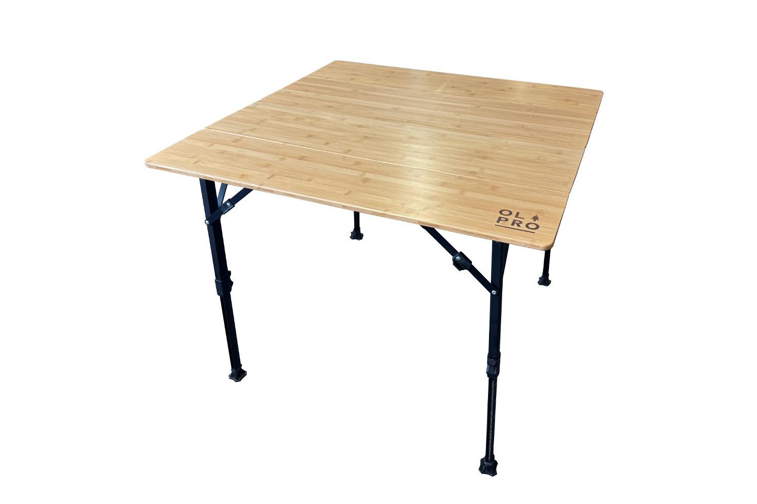 Bamboo Camping Table | Camping Furniture | Bamboo Aluminium| 90cm X 90cm