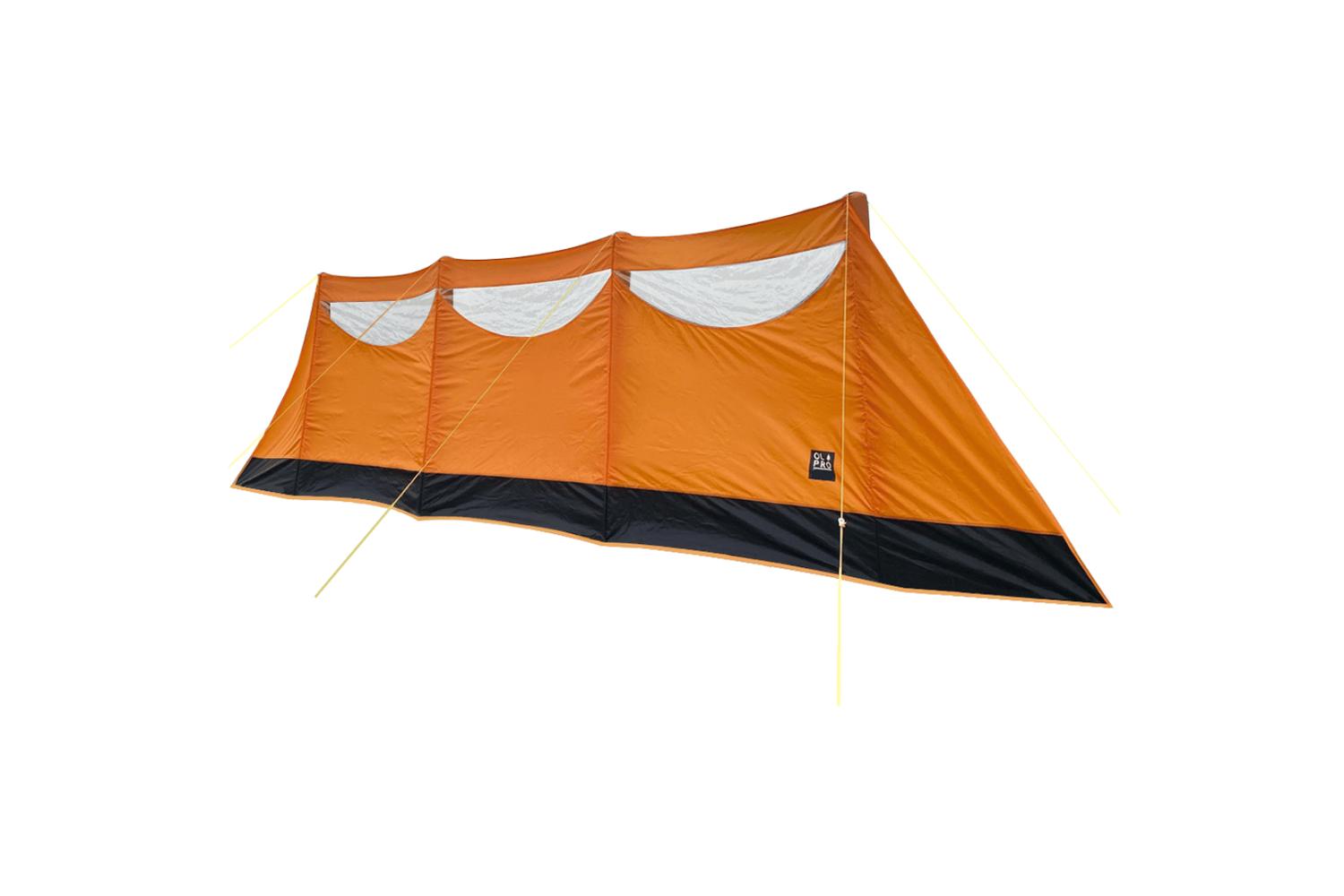 Inflatable Orange Windbreak | Camping Gear | Olpro | Size 570cm X 140cm