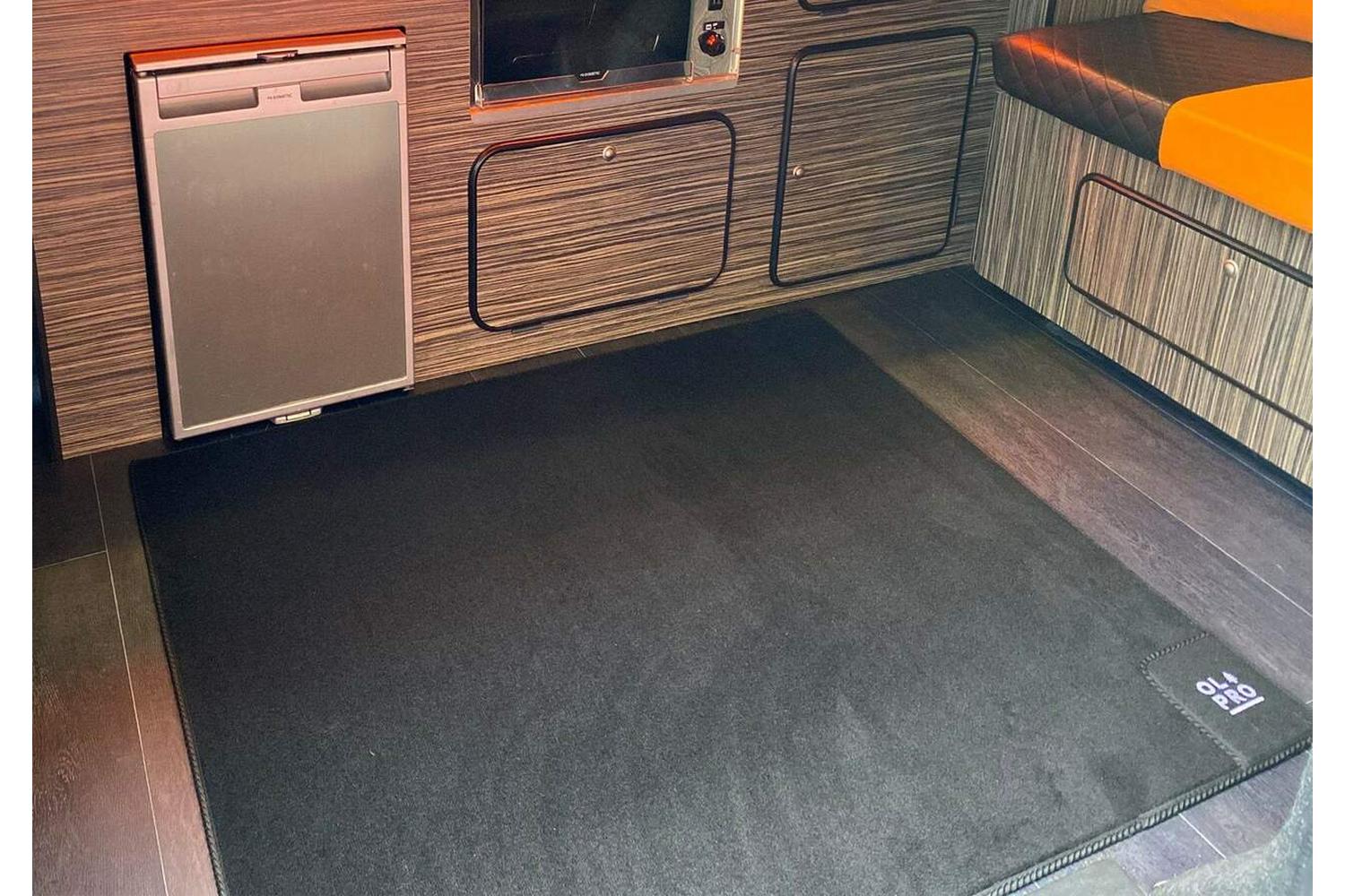 Black Rear Campervan Living Area Carpet | 1000mm X 1200mm