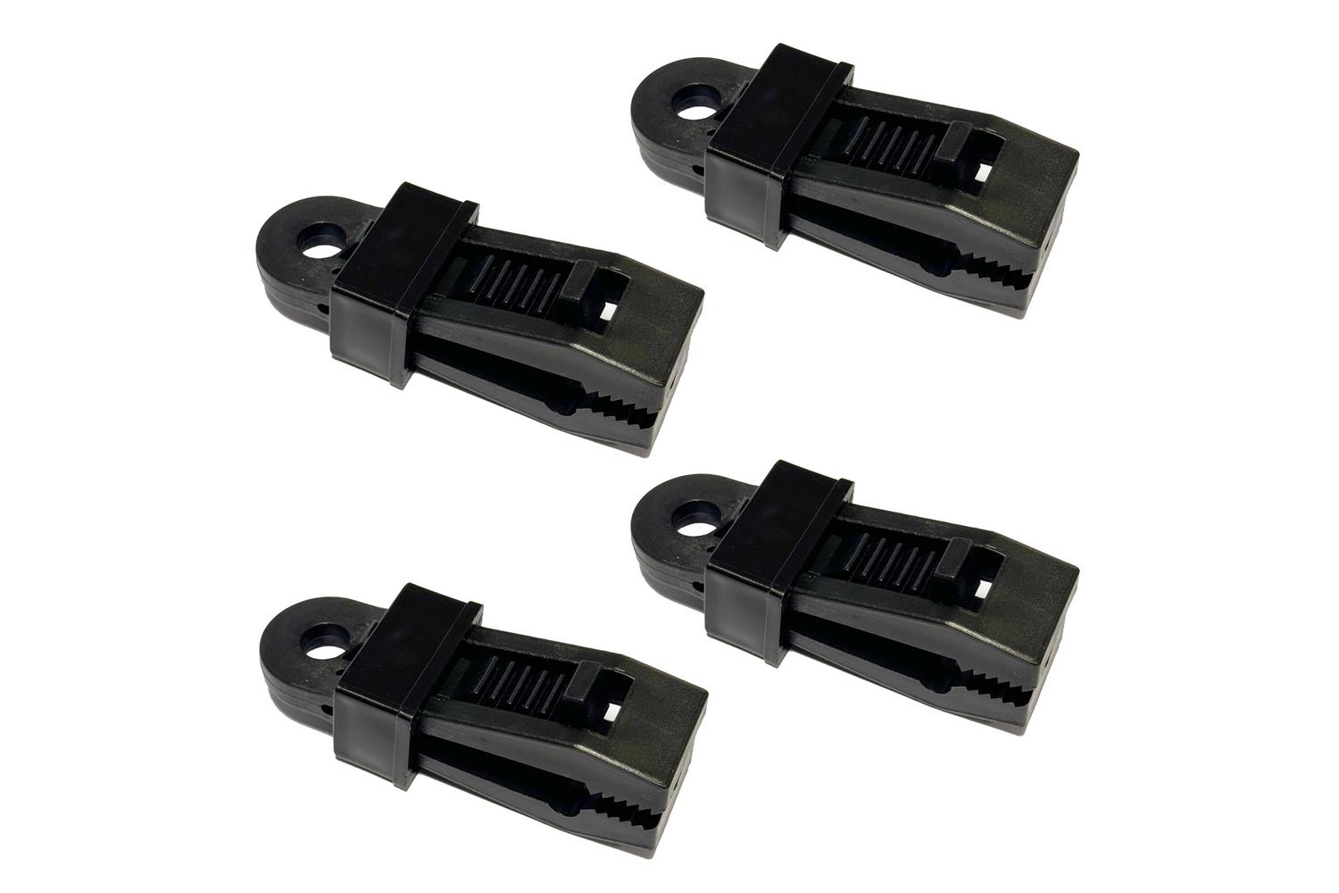 Tent Groundsheet Pegging Clamps Pack Of 4 | Camping Accessories | Pvc | 10x10x1 Cm