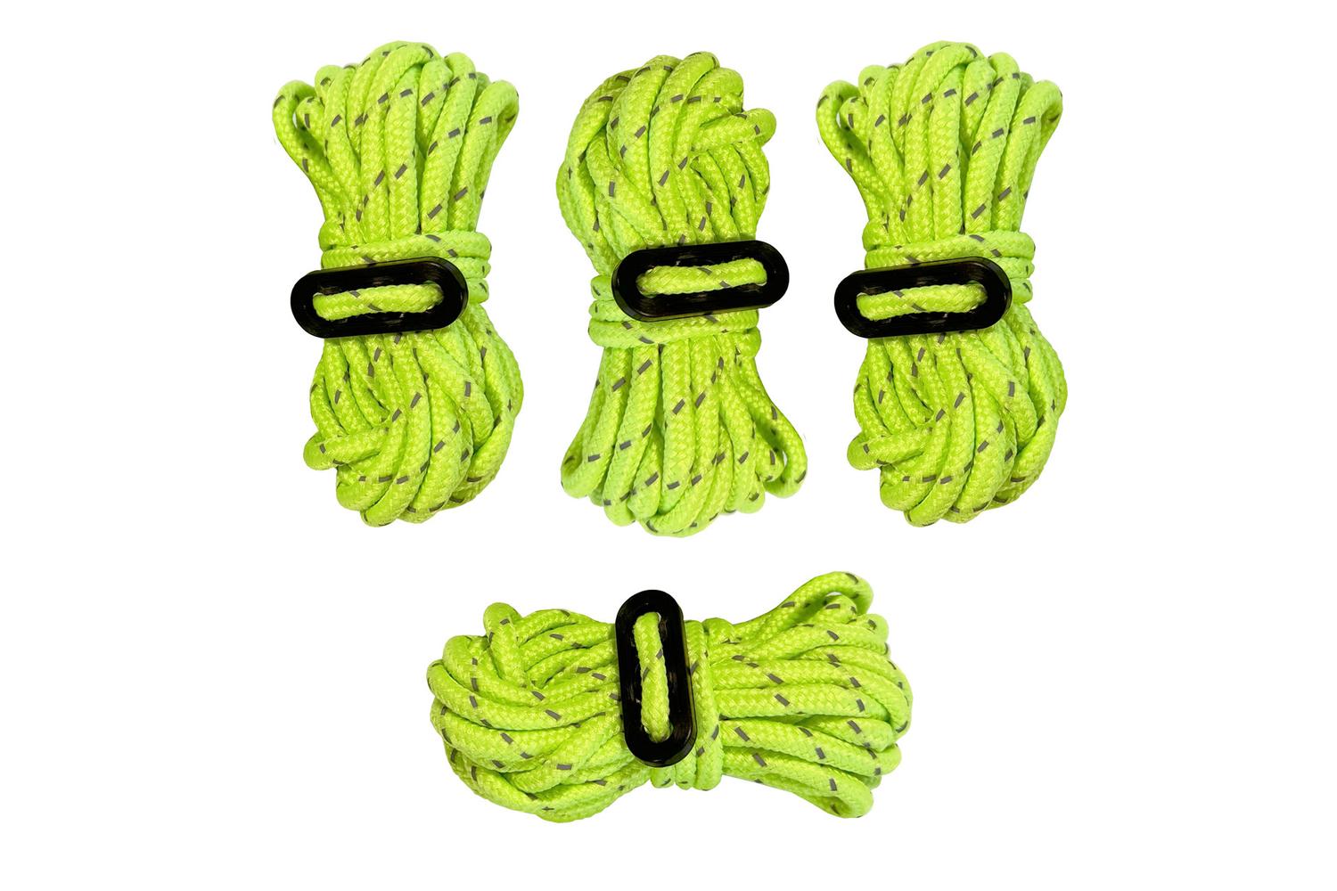 [pack Of 4 Guy Lines | Camping Accessories | Polyester | 4m]