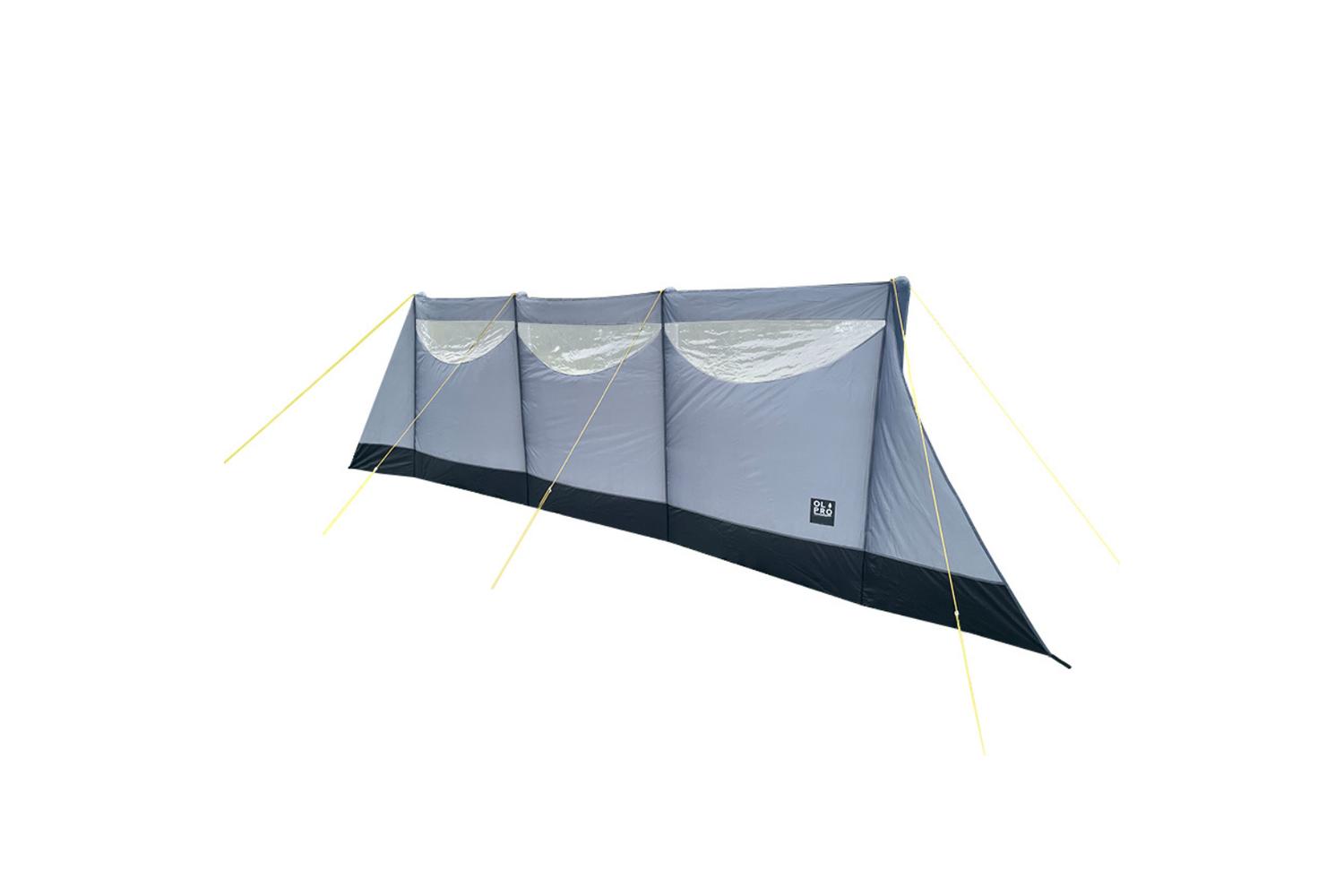 Inflatable Charcoal Windbreak | Outdoor Camping | Polyester | 570cm Long, 140cm Tall