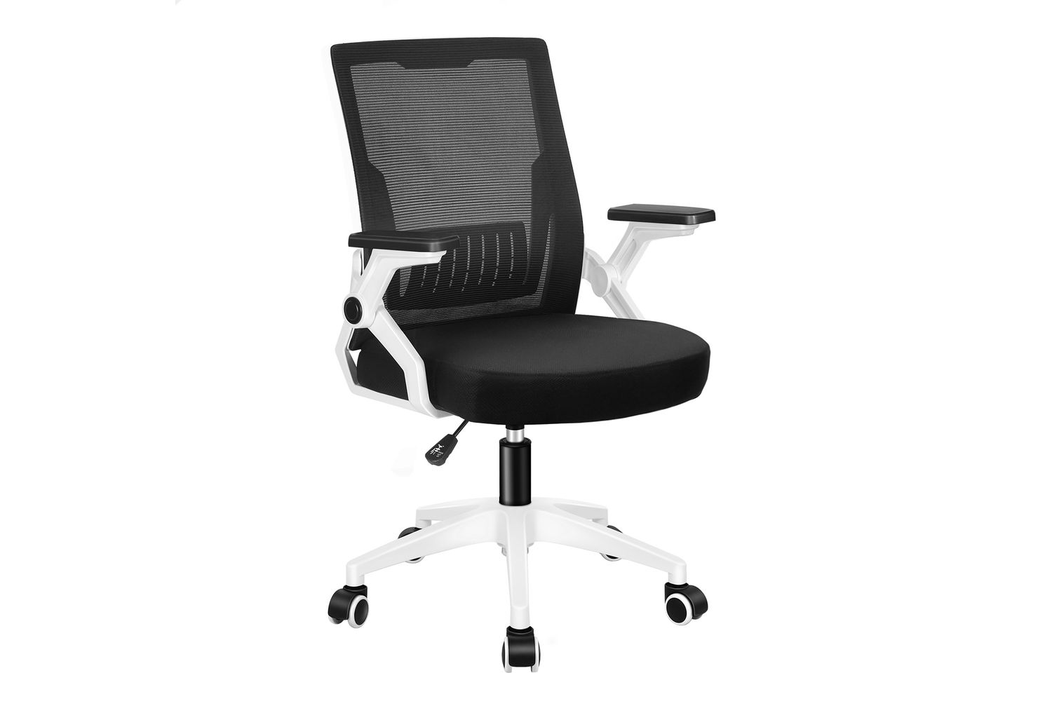 Elfordson Ergonomic Office Chair Mid-back Desk Chairs for Home Office | Black/White