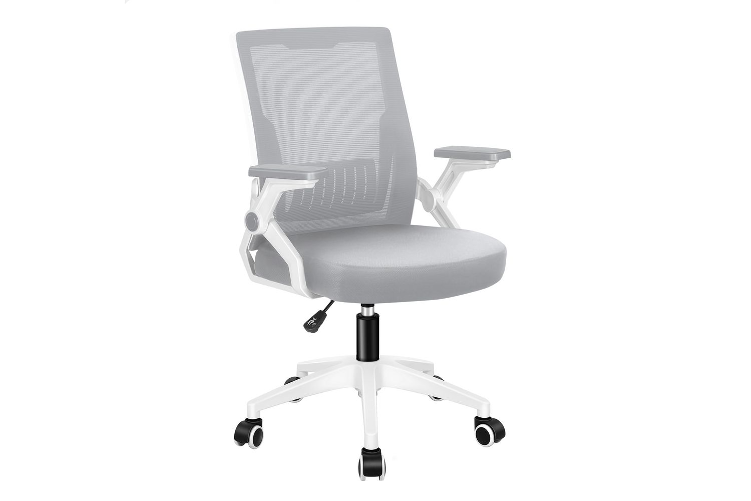 Elfordson Ergonomic Office Chair Mid-back Desk Chairs for Home Office | Grey