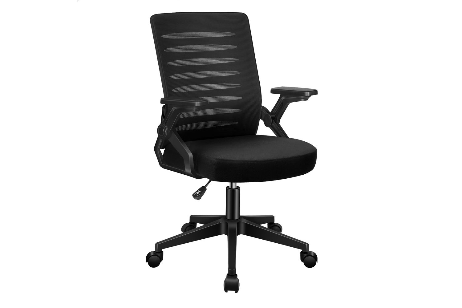 Elfordson Ergonomic Office Chair Mid-back Swivel Desk Chairs for Home Office | Black