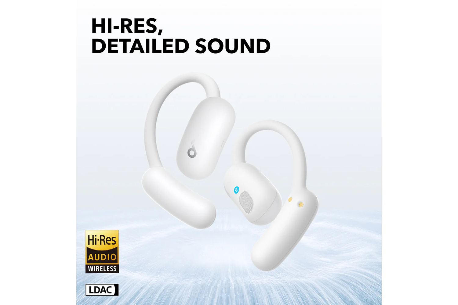 Soundcore AeroFit 2 Adjustable Open-Ear Wireless Earbuds | White