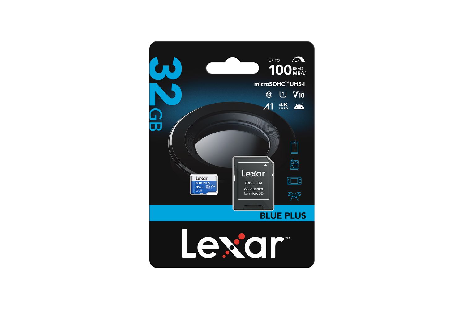 Lexar Blue Plus Microsdhc UHS-I with SD Adapter | 32GB