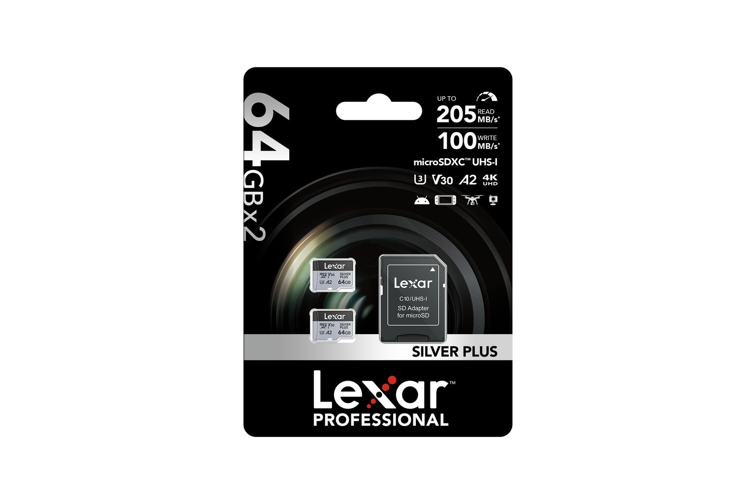 Lexar High-performance Silver Plus Microsdxc UHS-I with Adapter