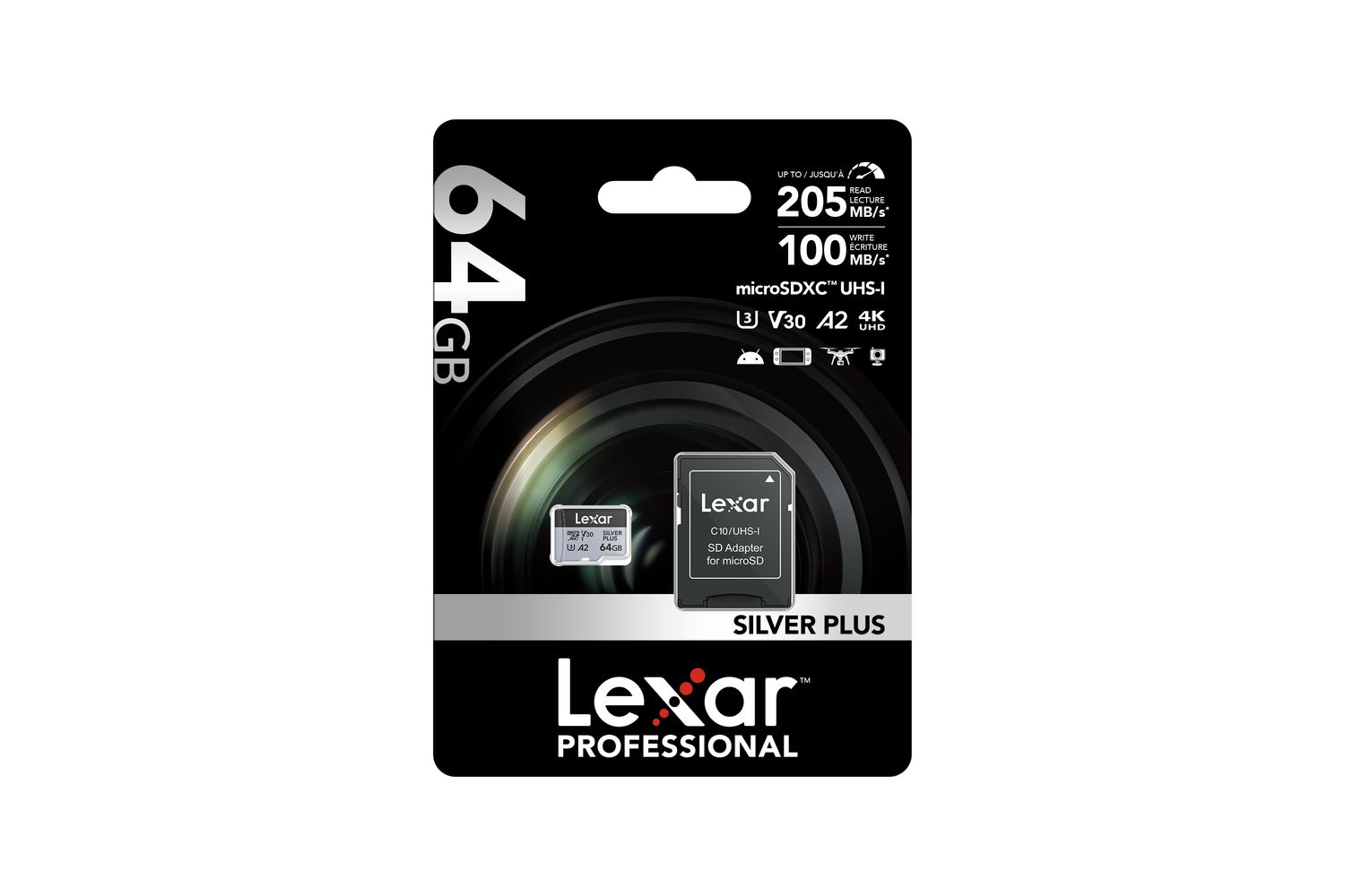 Lexar High-performance Silver Plus Microsdxc UHS-I with Adapter | 64GB
