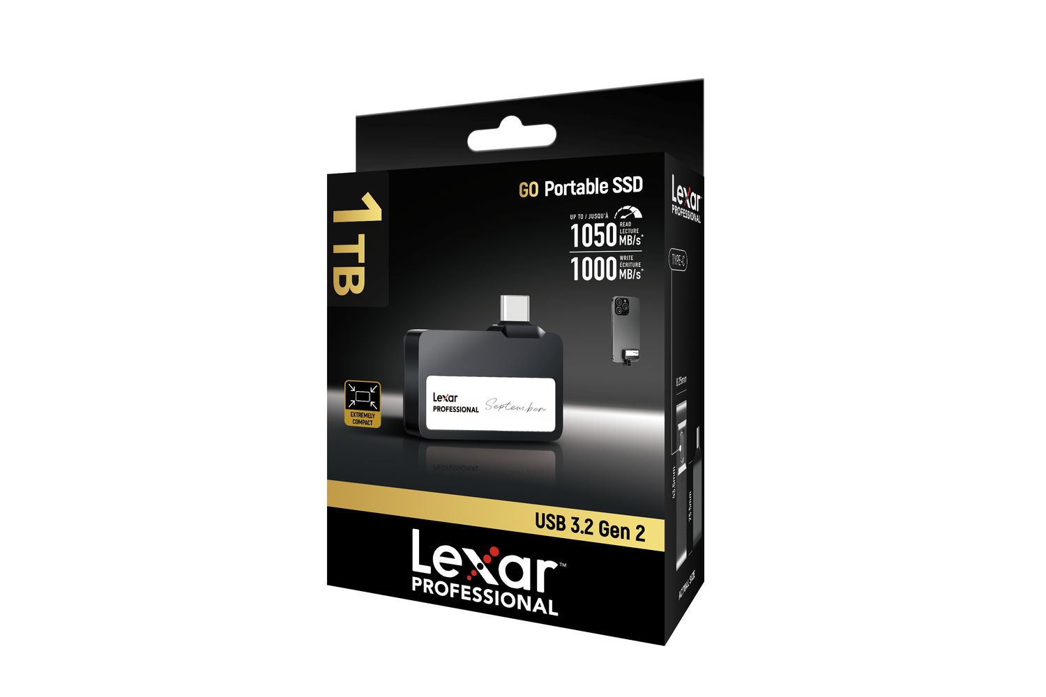 Lexar Professional Go External Portable SSD USB 3. 2 Gen 2 | 1TB