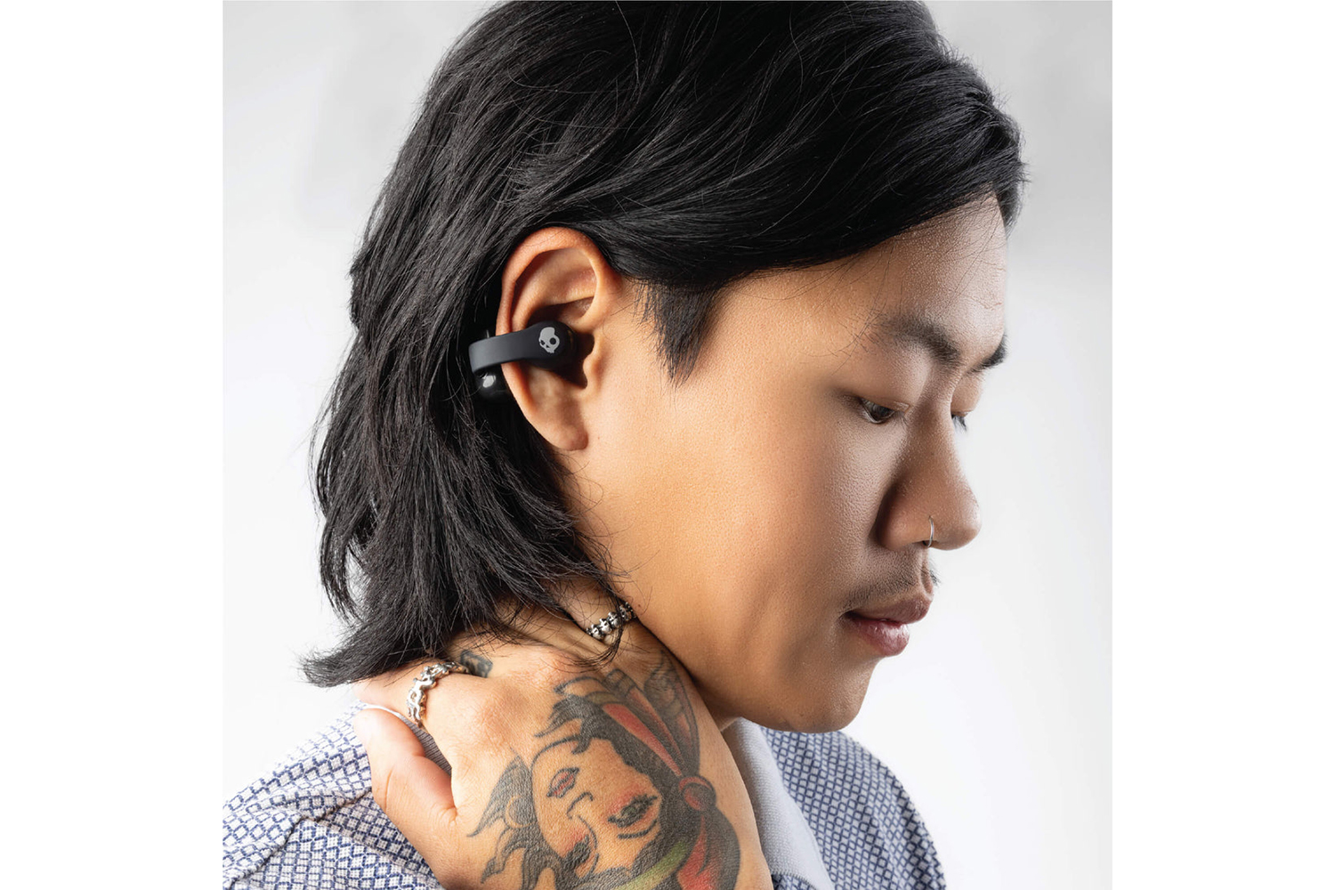 Skullcandy Push 720 True Wireless Open Ear Earbuds | Black/Silver