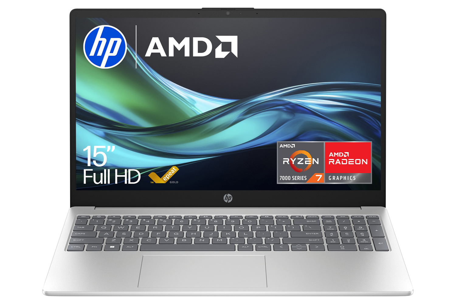 HP 15.6" Laptop AMD Ryzen 7 | 16GB | 512GB | Natural Silver