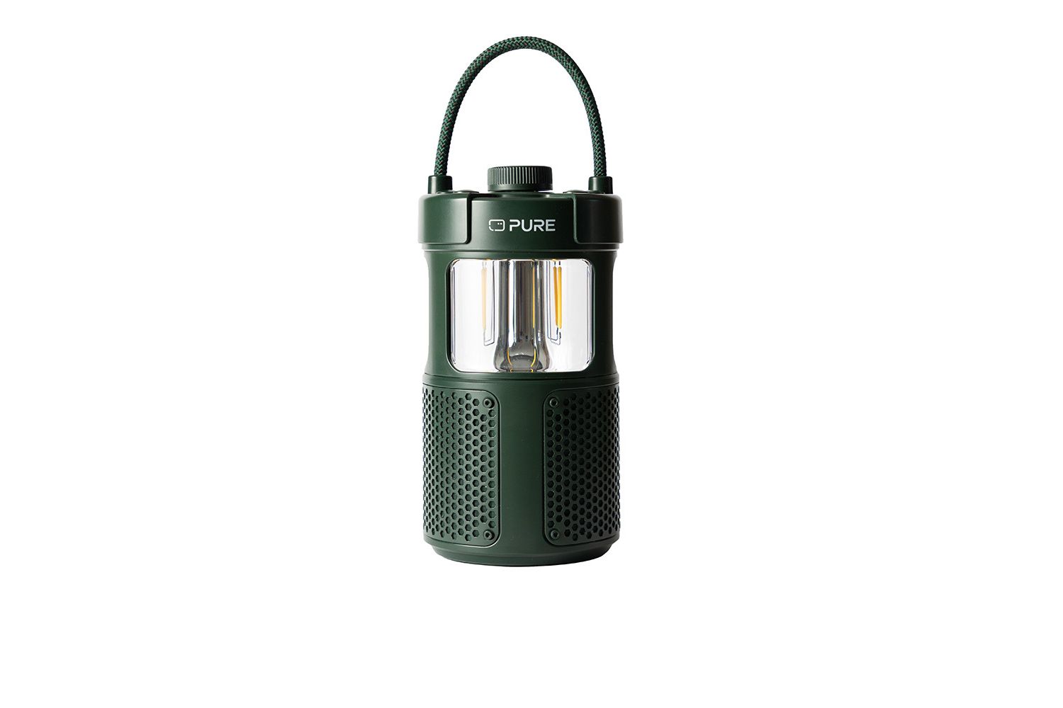 Pure Woodland Glow Bluetooth Speaker with Led Lamp | Green