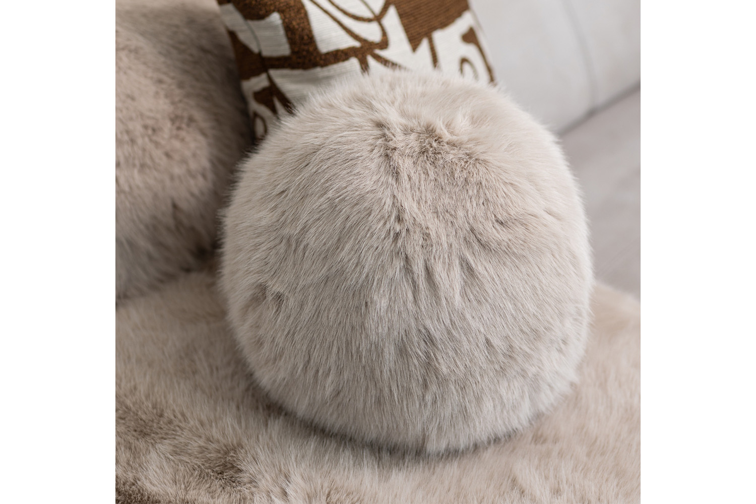 Sloane Ball Cushion | Mink | 30 x 30 cm