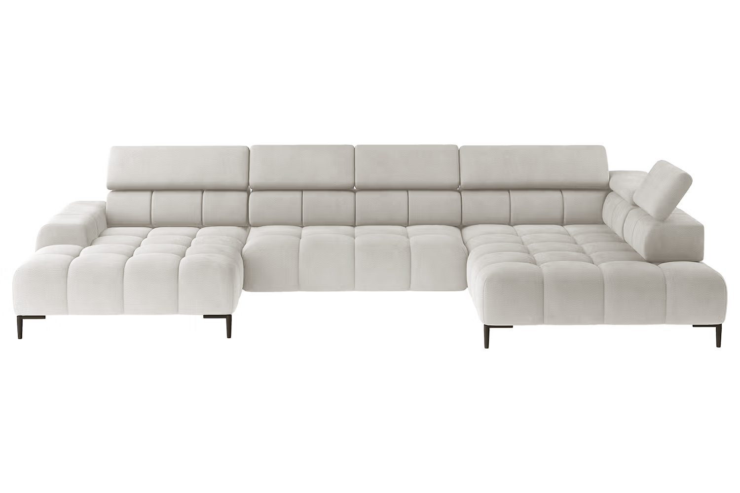 Cassie Chaise Sofa | Power Recliner | Extra Large | Fabric | Cream