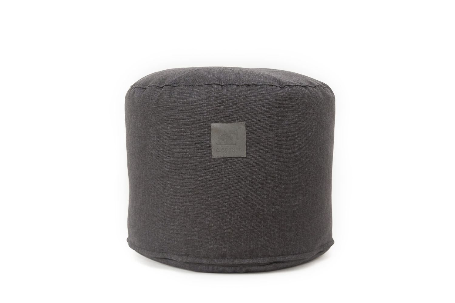 Elephant Fabric Footstool | Black