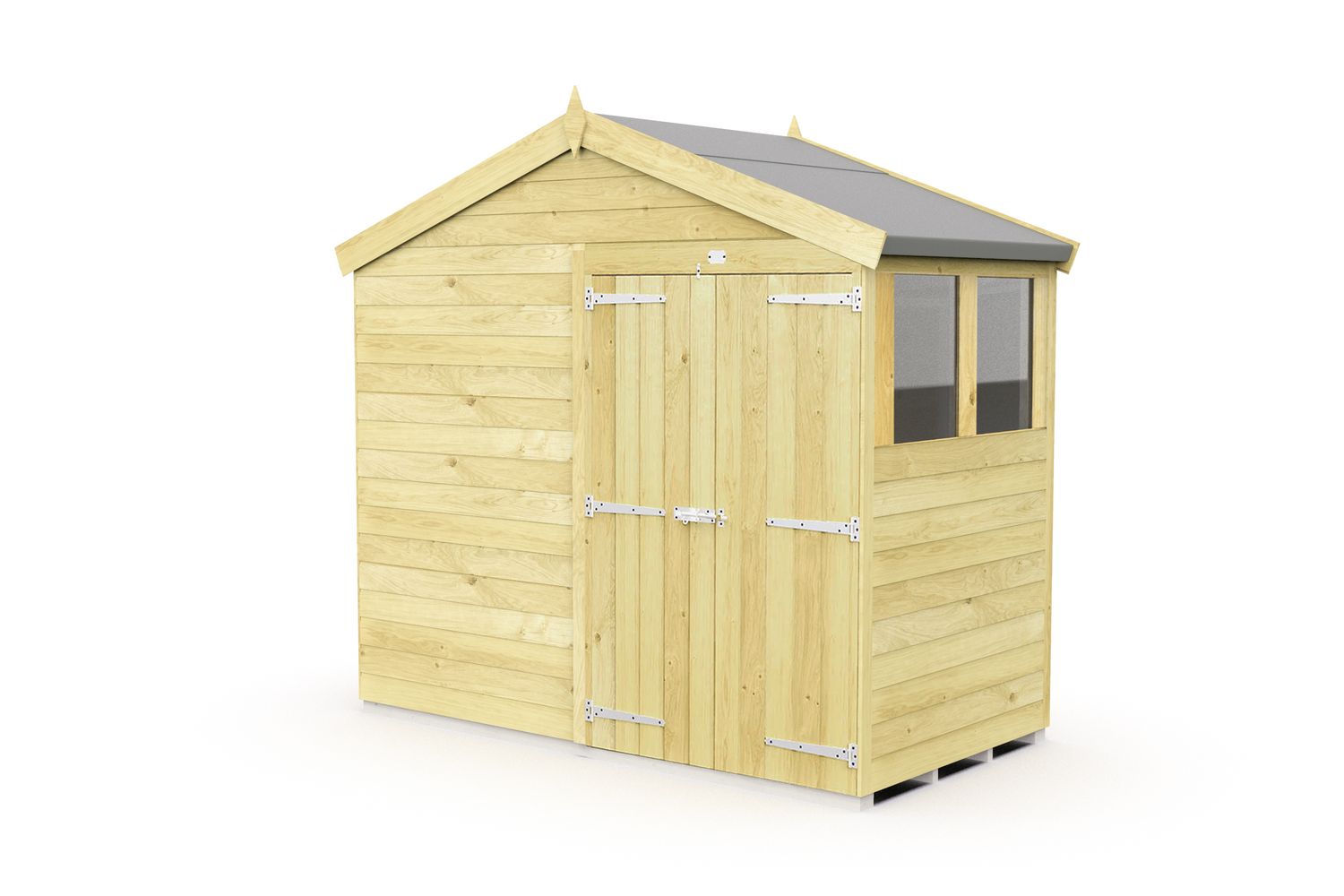 8 X 4 Apex Double Door