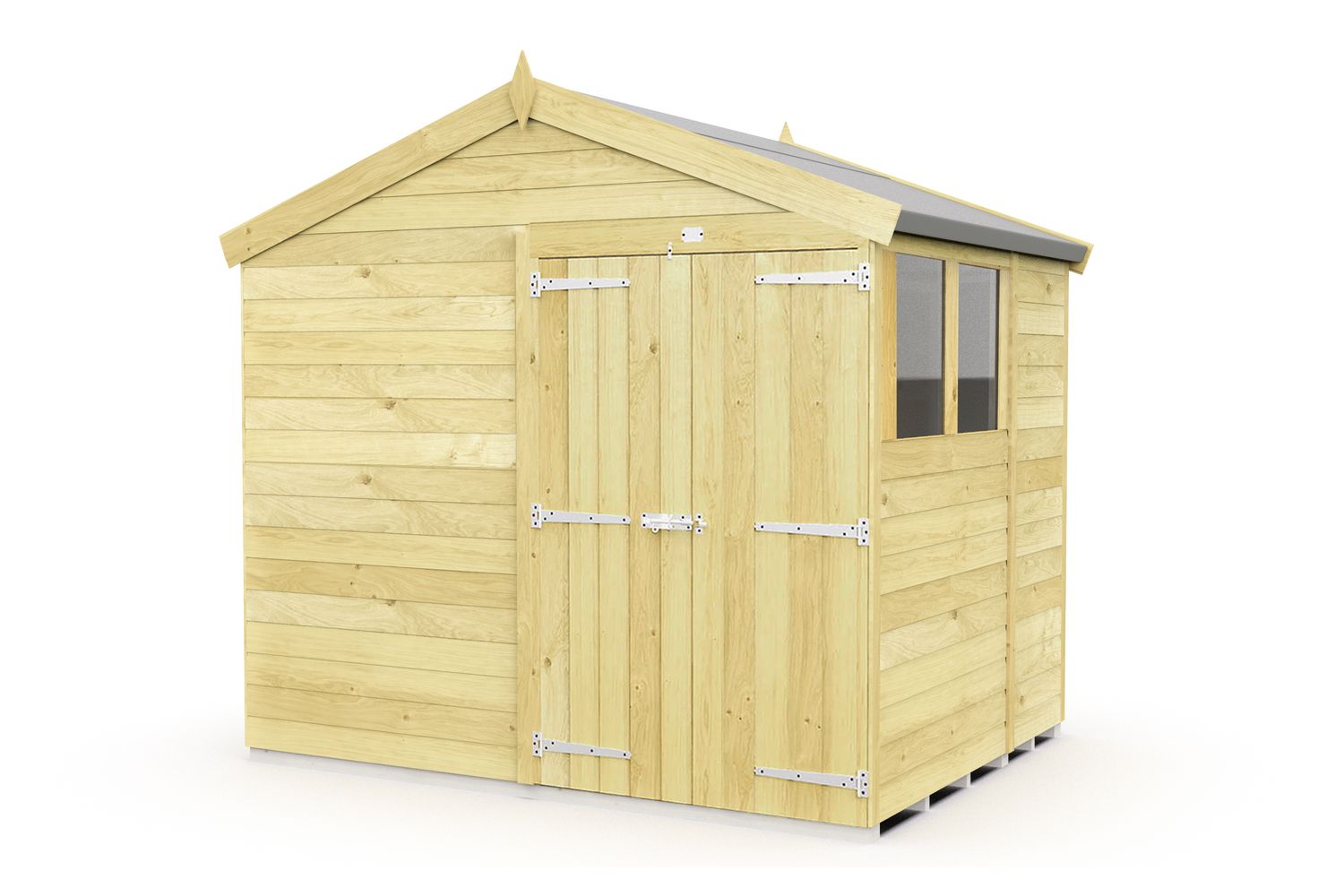 8 X 7 Apex Double Door