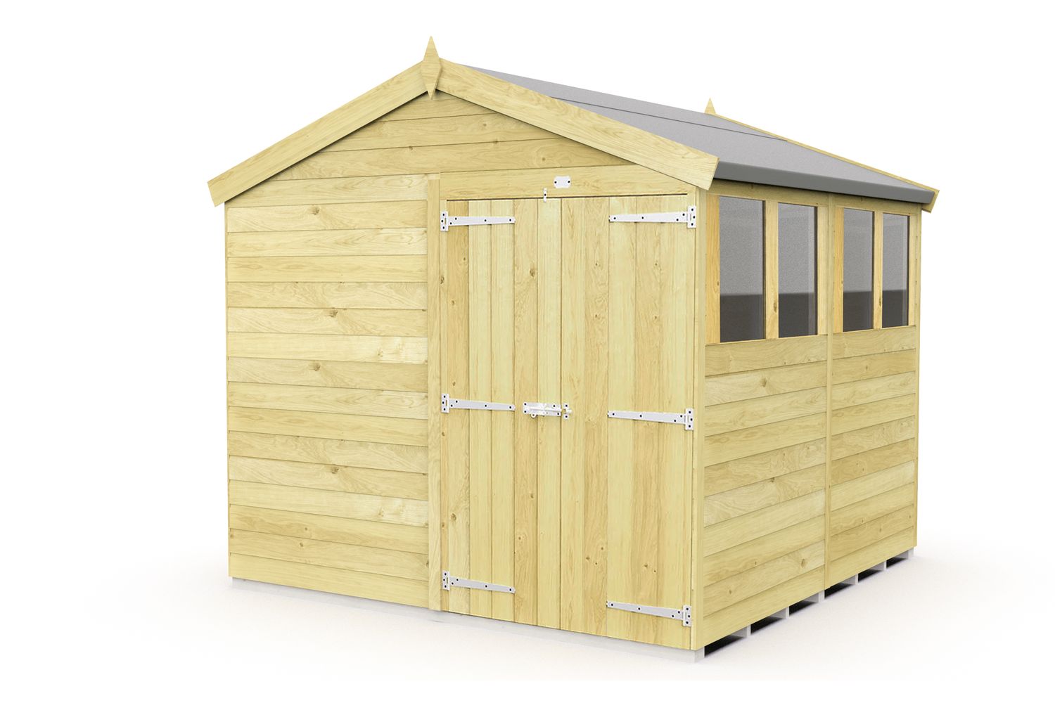 8 X 8 Apex Double Door