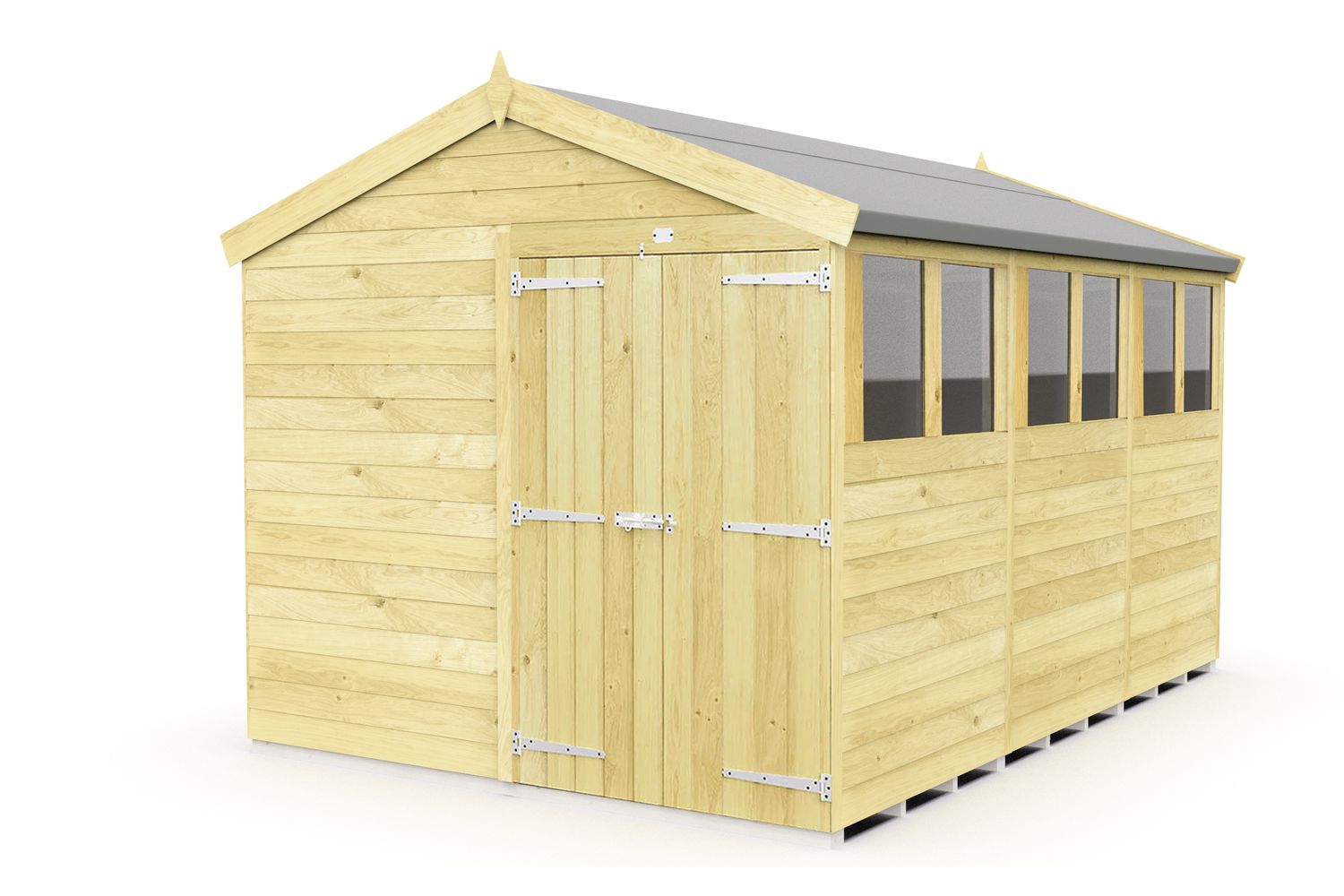 8 X 12 Apex Double Door