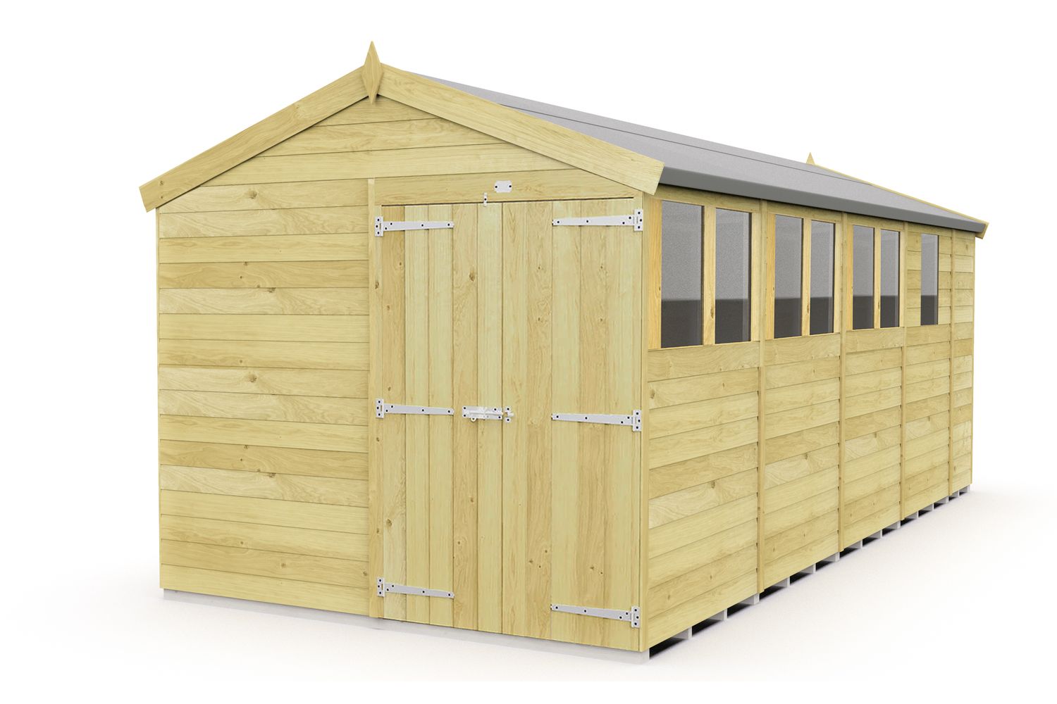 8 X 17 Apex Double Door