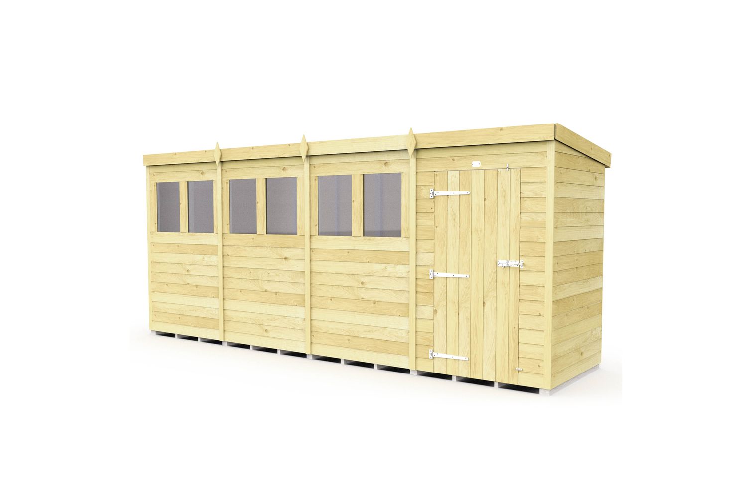 16 X 4 Pent Shed