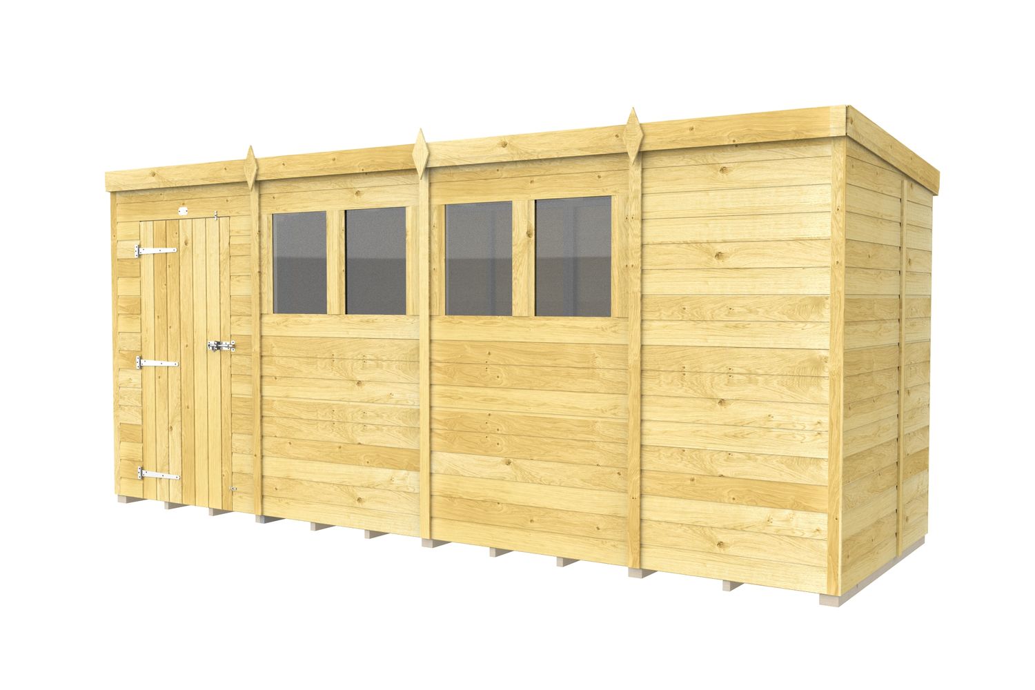 15 X 5 Pent Shed