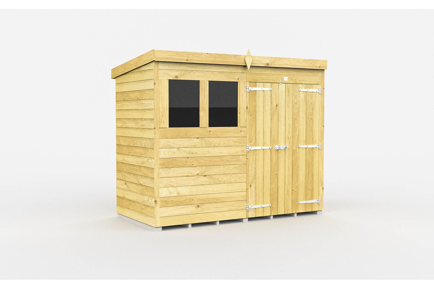 8 X 4 Pent Shed Double Door