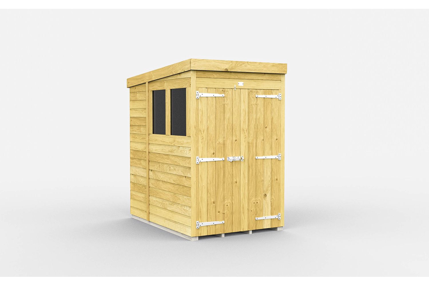 4 X 5 Pent Shed Double Door